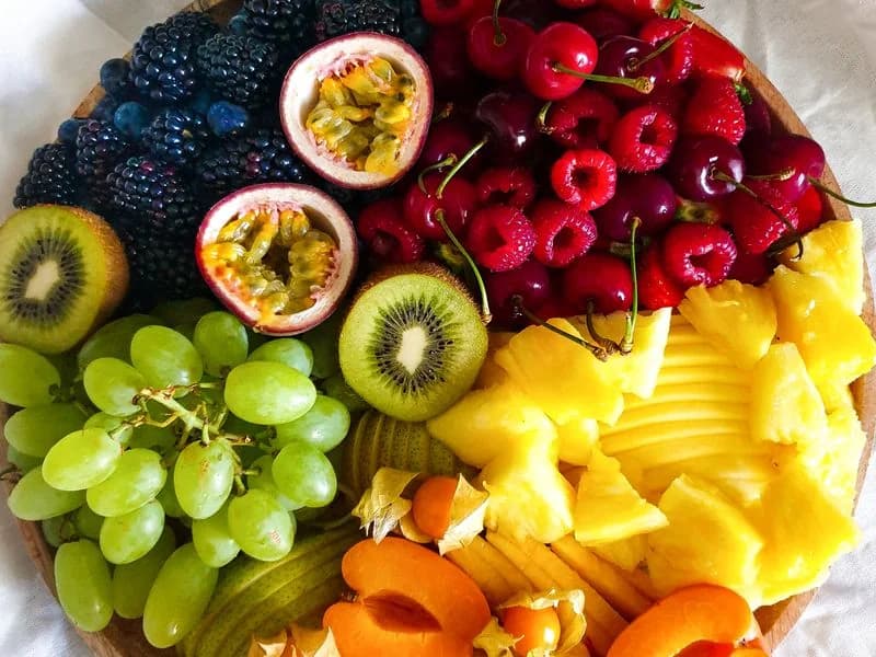 Menu builder showing Fruit Platter menu item at $18.00