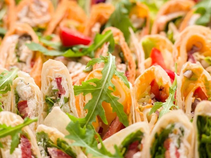 Menu builder showing Veggie Wrap menu item at $11.00